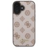 Guess GUHMP16SPGPYSW iPhone 16 6.1 brązowy/brown hardcase Peony Script MagSafe